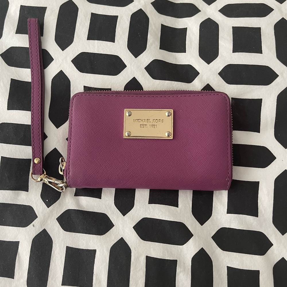 Michael Kors Purple Wrist Wallet